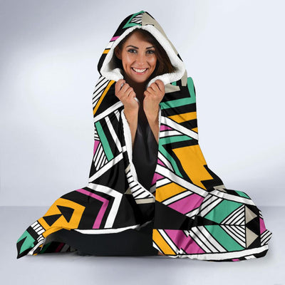 Tribal Aztec Triangle Hooded Blanket-JORJUNE.COM