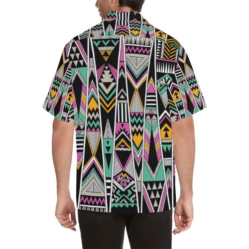 Tribal Aztec Triangle Men Hawaiian Shirt
