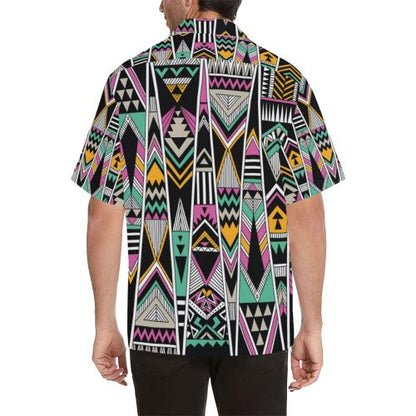 Tribal Aztec Triangle Men Hawaiian Shirt