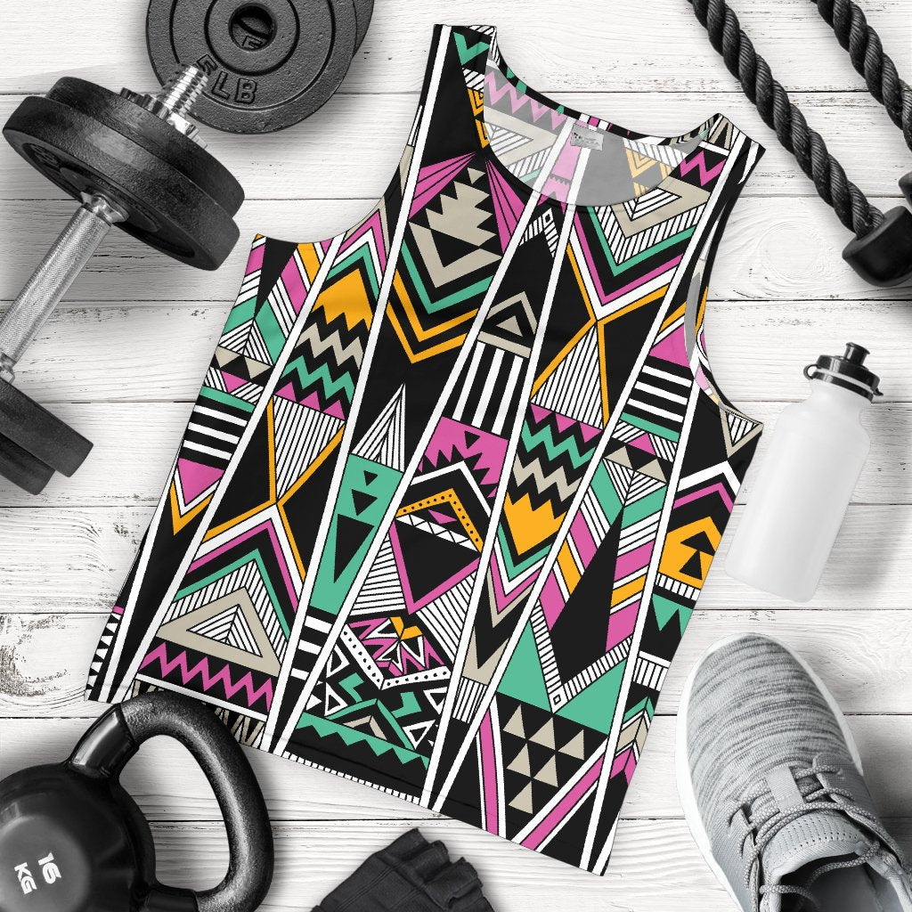 Tribal Aztec Triangle Men Tank Top