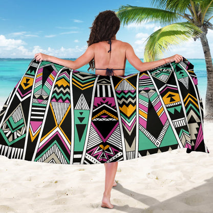 Tribal Aztec Triangle Sarong Pareo Wrap