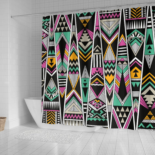 Tribal Aztec Triangle Shower Curtain