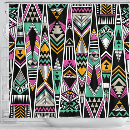 Tribal Aztec Triangle Shower Curtain
