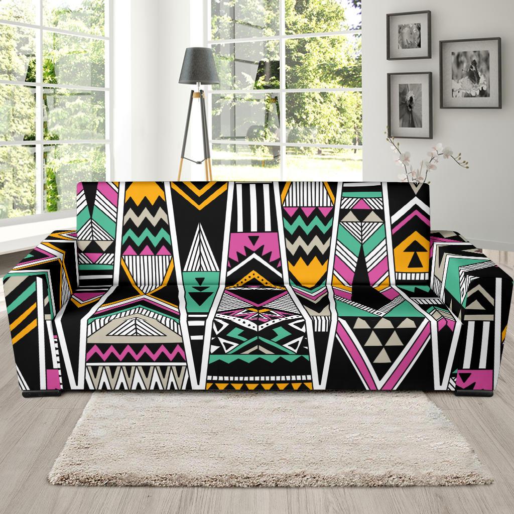 Tribal Aztec Triangle Sofa Slipcover-JORJUNE.COM