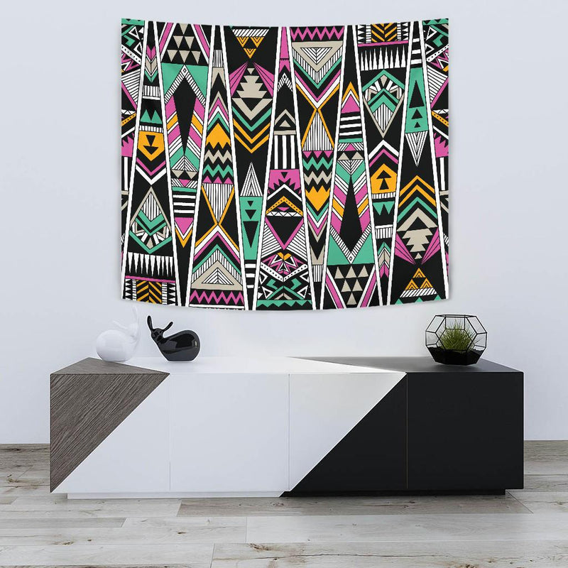 Tribal Aztec Triangle Tapestry