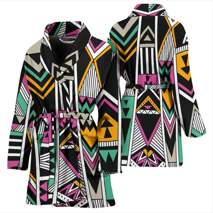 Tribal Aztec Triangle Women Bath Robe