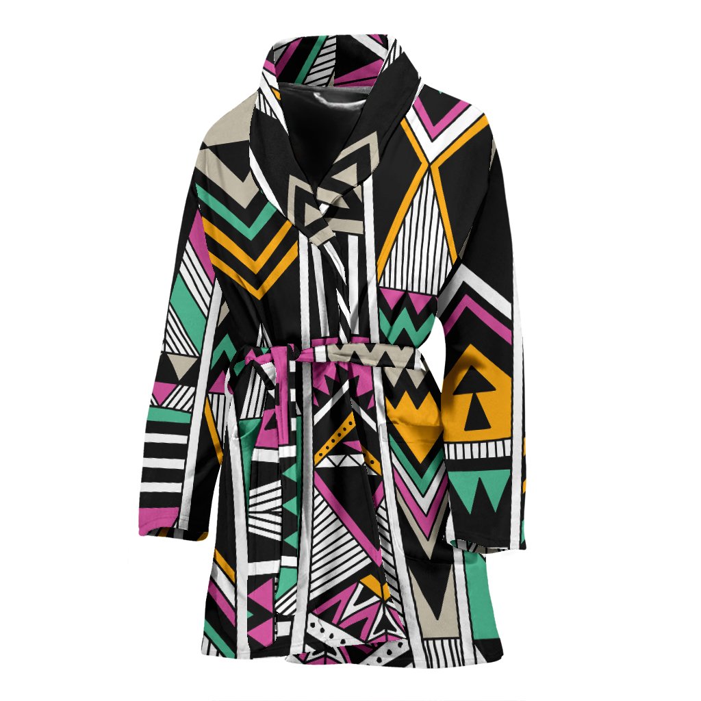 Tribal Aztec Triangle Women Bath Robe