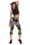 Tribal Aztec Triangle Women Capris