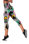 Tribal Aztec Triangle Women Capris