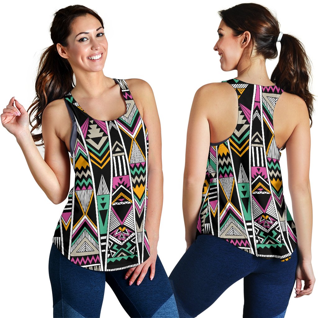 Tribal Aztec Triangle Women Racerback Tank Top