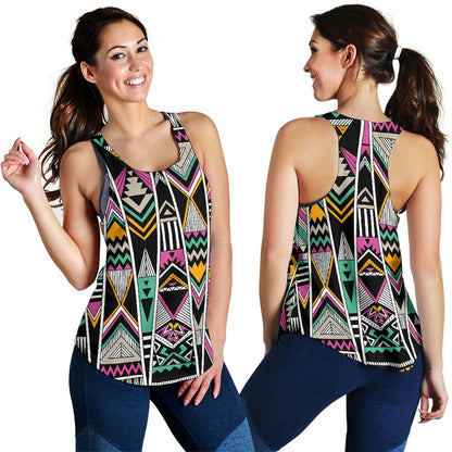 Tribal Aztec Triangle Women Racerback Tank Top