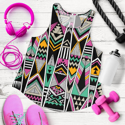 Tribal Aztec Triangle Women Racerback Tank Top
