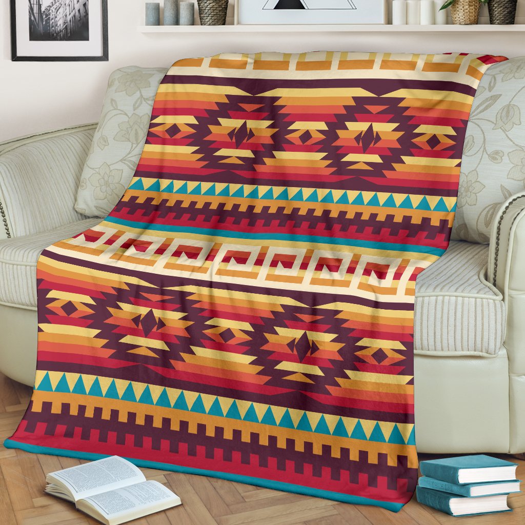 Tribal Aztec Vintage Fleece Blanket