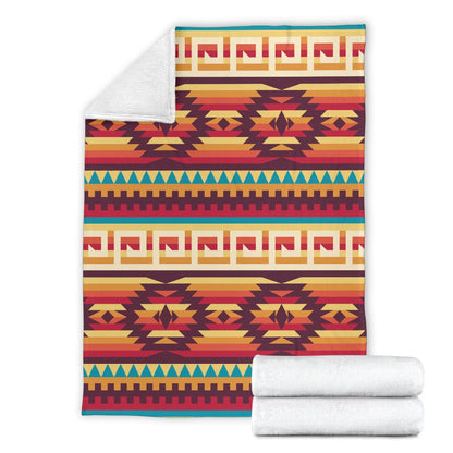Tribal Aztec Vintage Fleece Blanket