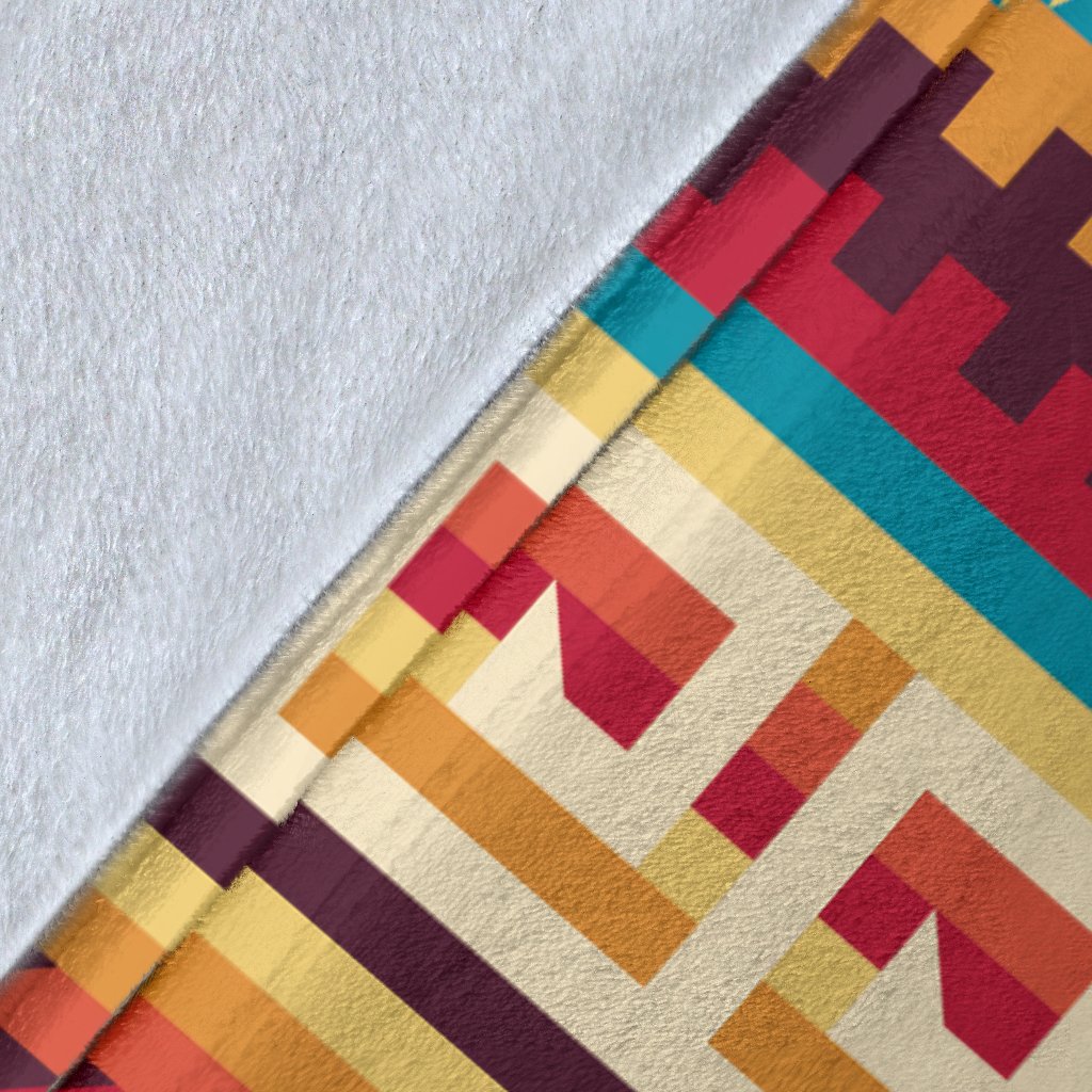 Tribal Aztec Vintage Fleece Blanket