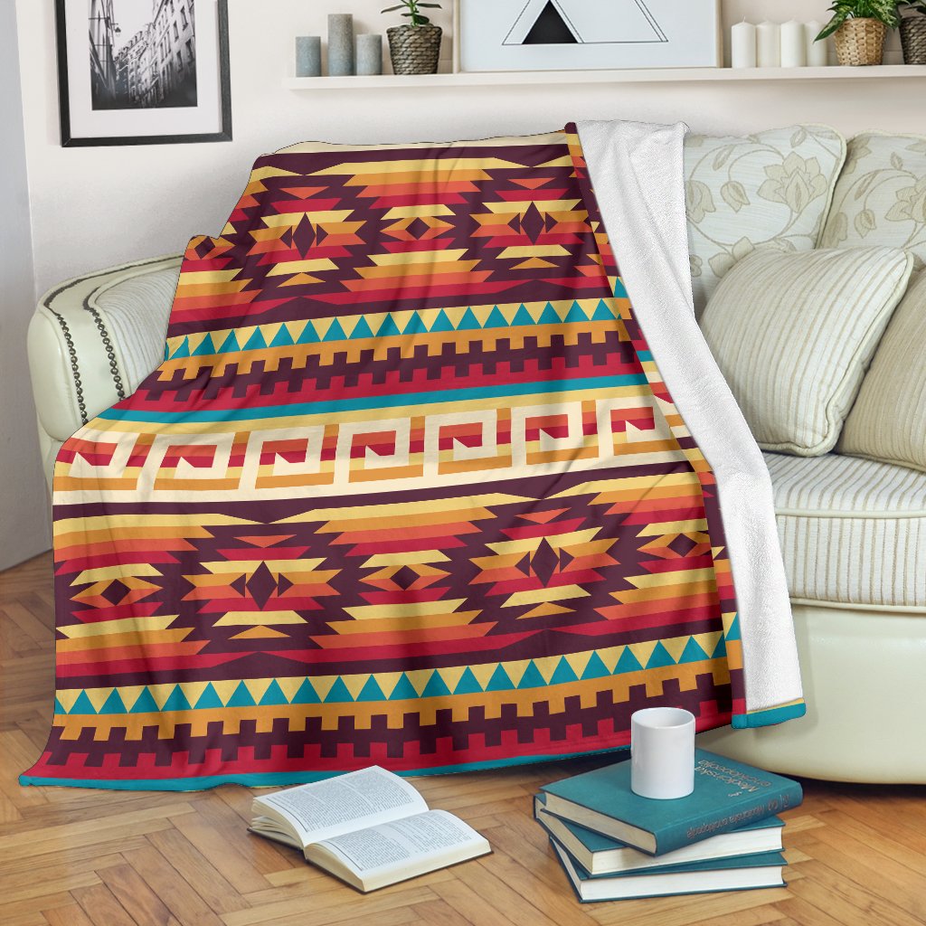 Tribal Aztec Vintage Fleece Blanket