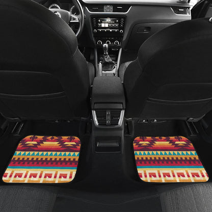 Tribal Aztec Vintage Front and Back Car Floor Mats