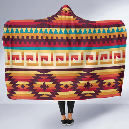 Tribal Aztec Vintage Hooded Blanket-JORJUNE.COM