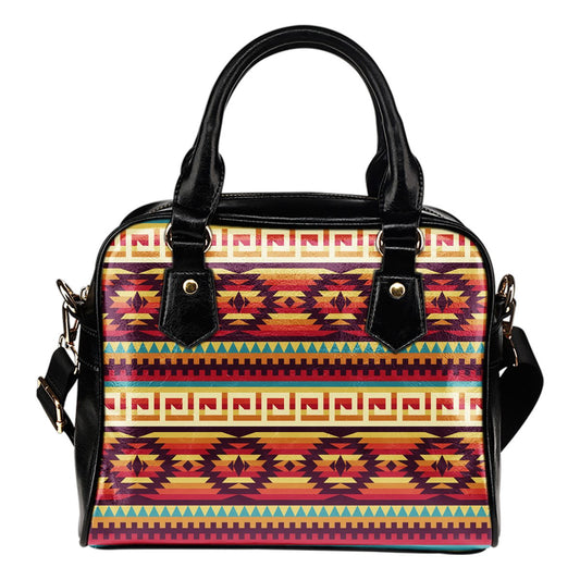 Tribal Aztec Vintage Leather Shoulder Handbag