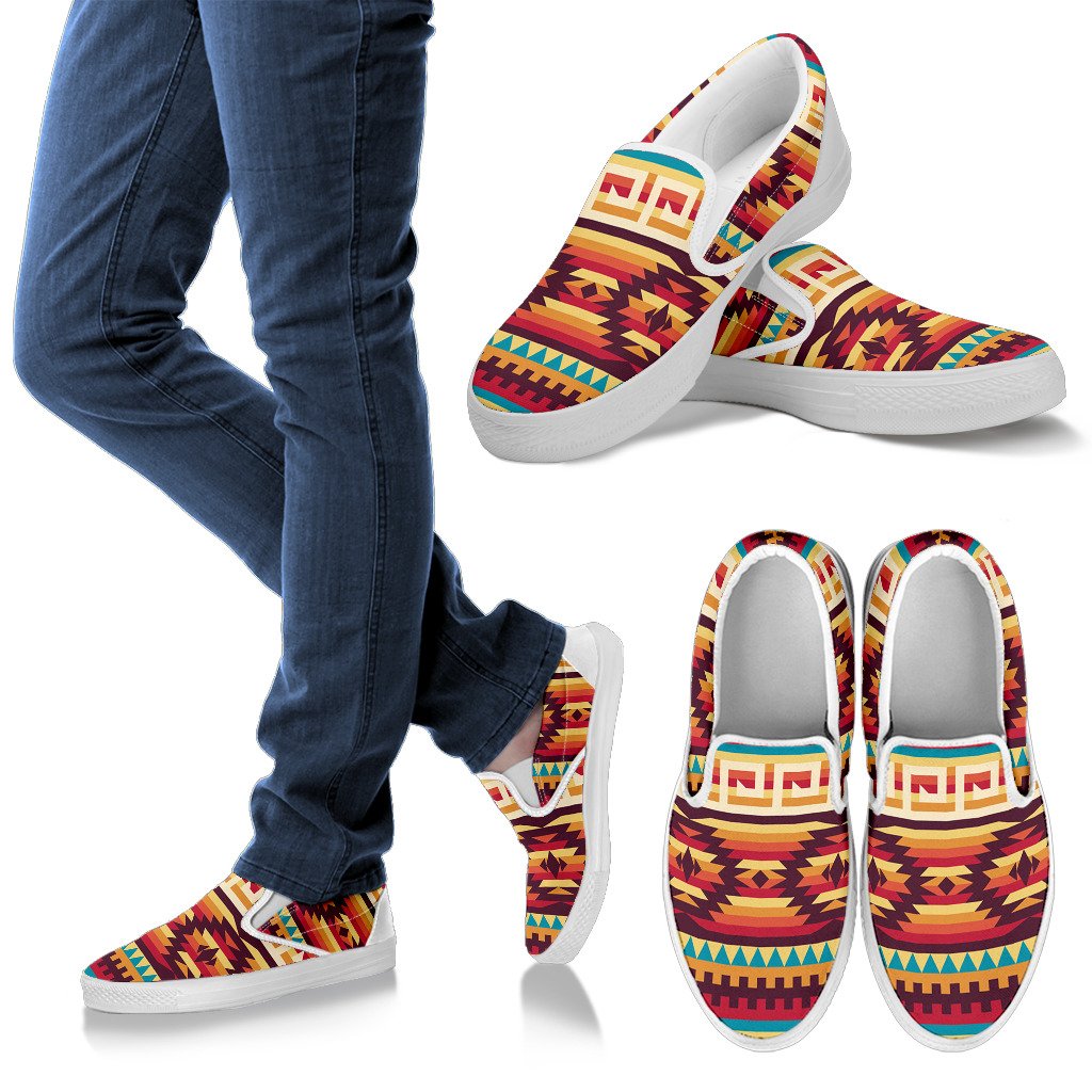 Tribal Aztec Vintage Men Slip On Shoes