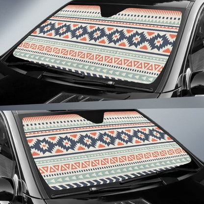 Tribal Aztec Vintage Pattern Car Sun Shade-JorJune