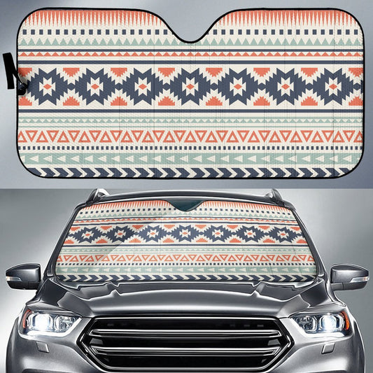 Tribal Aztec Vintage Pattern Car Sun Shade-JorJune