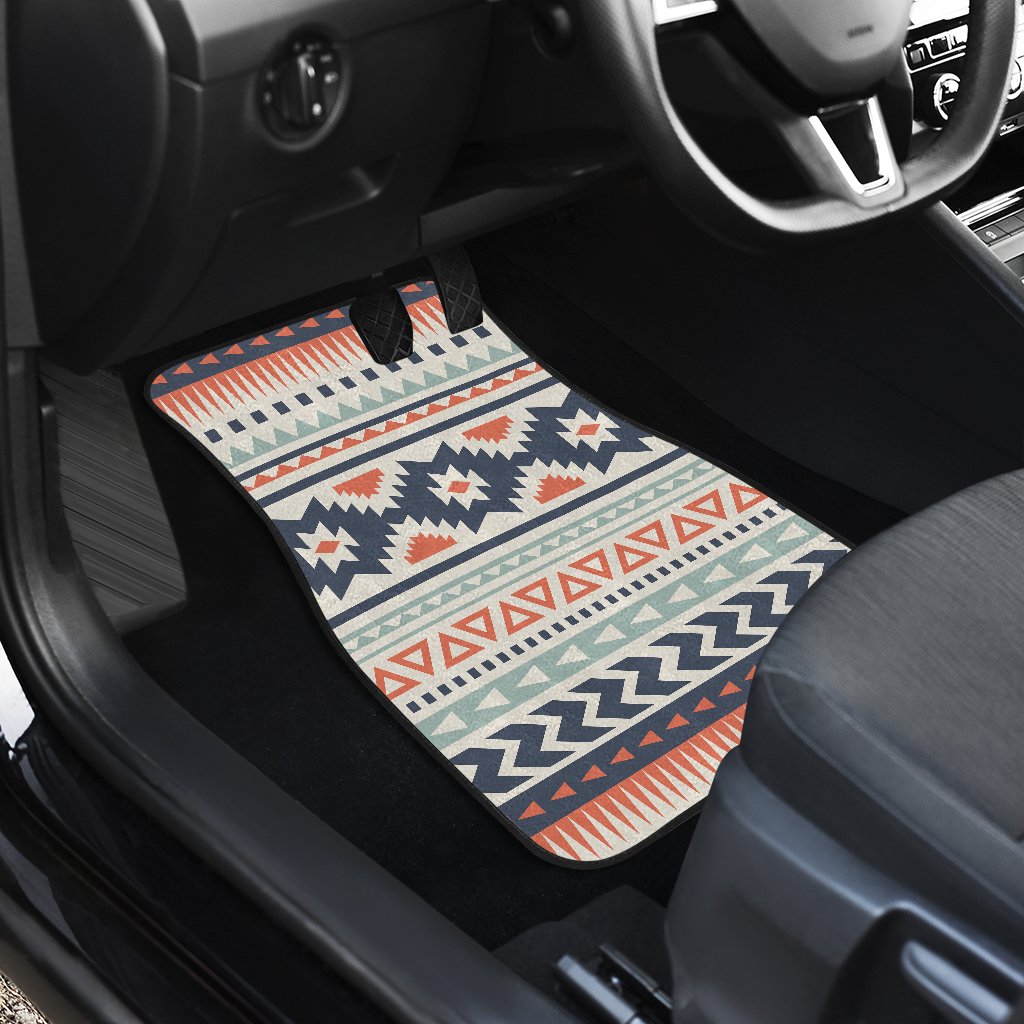 Tribal Aztec vintage pattern Front and Back Car Floor Mats