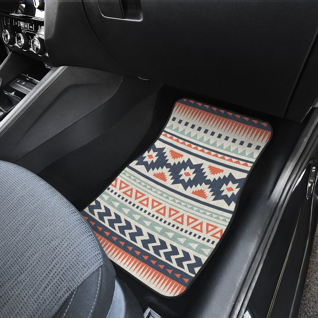 Tribal Aztec vintage pattern Front and Back Car Floor Mats