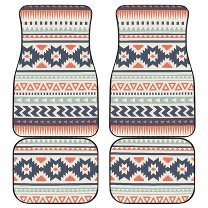Tribal Aztec vintage pattern Front and Back Car Floor Mats