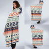 Tribal Aztec vintage pattern Hooded Blanket-JORJUNE.COM