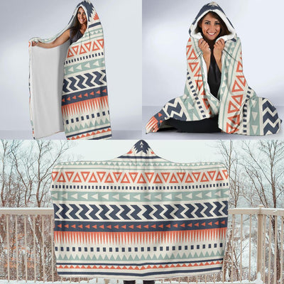 Tribal Aztec vintage pattern Hooded Blanket-JORJUNE.COM