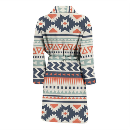 Tribal Aztec Vintage Pattern Men Bath Robe