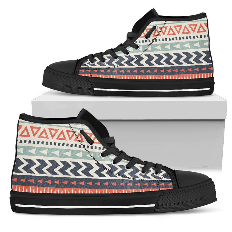 Tribal Aztec vintage pattern Men High Top Shoes