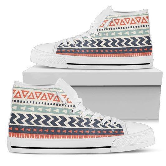 Tribal Aztec vintage pattern Men High Top Shoes