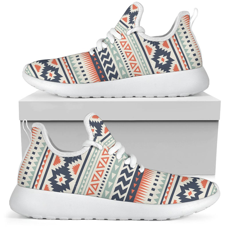 Tribal Aztec vintage pattern Mesh Knit Sneakers Shoes