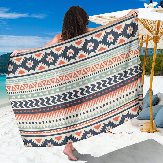 Tribal Aztec Vintage Pattern Sarong Pareo Wrap