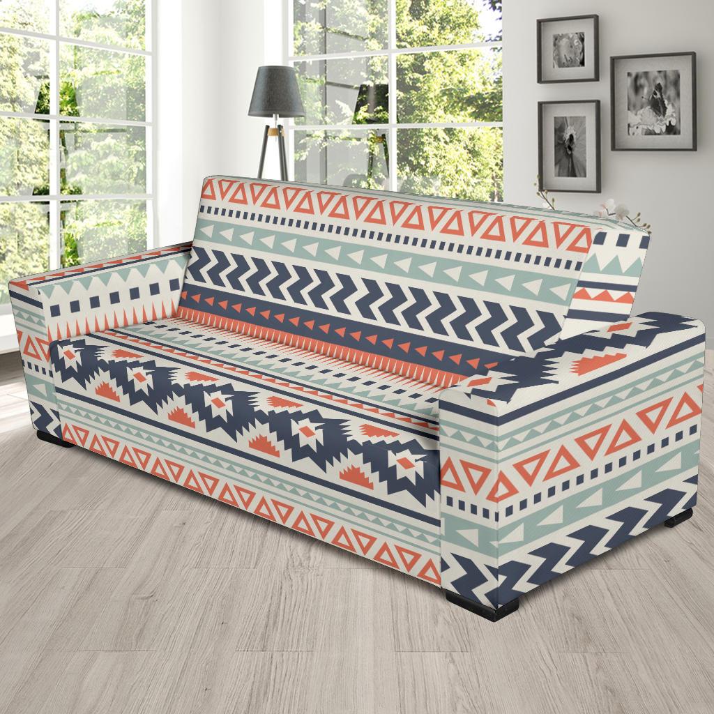 Tribal Aztec vintage pattern Sofa Slipcover-JORJUNE.COM