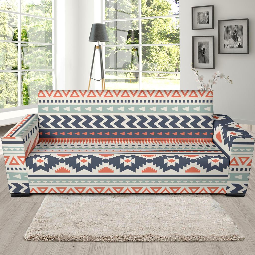 Tribal Aztec vintage pattern Sofa Slipcover-JORJUNE.COM