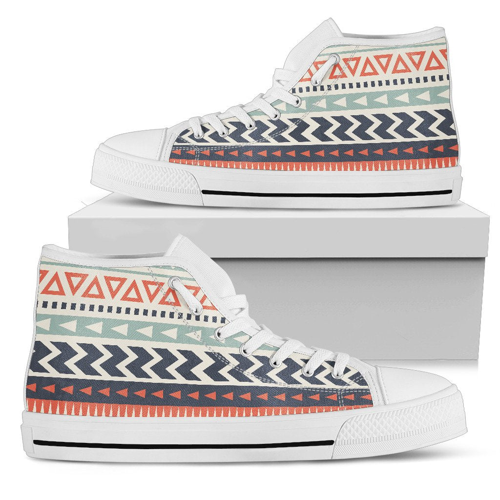 Tribal Aztec Vintage Pattern Women High Top Shoes