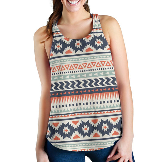 Tribal Aztec vintage pattern Women Racerback Tank Top