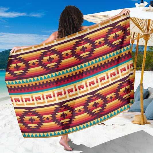 Tribal Aztec Vintage Sarong Pareo Wrap