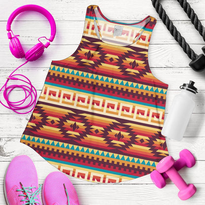Tribal Aztec Vintage Women Racerback Tank Top