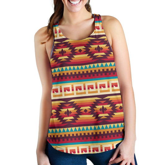 Tribal Aztec Vintage Women Racerback Tank Top
