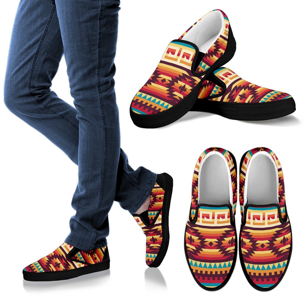 Tribal Aztec Vintage Women Slip On Shoes