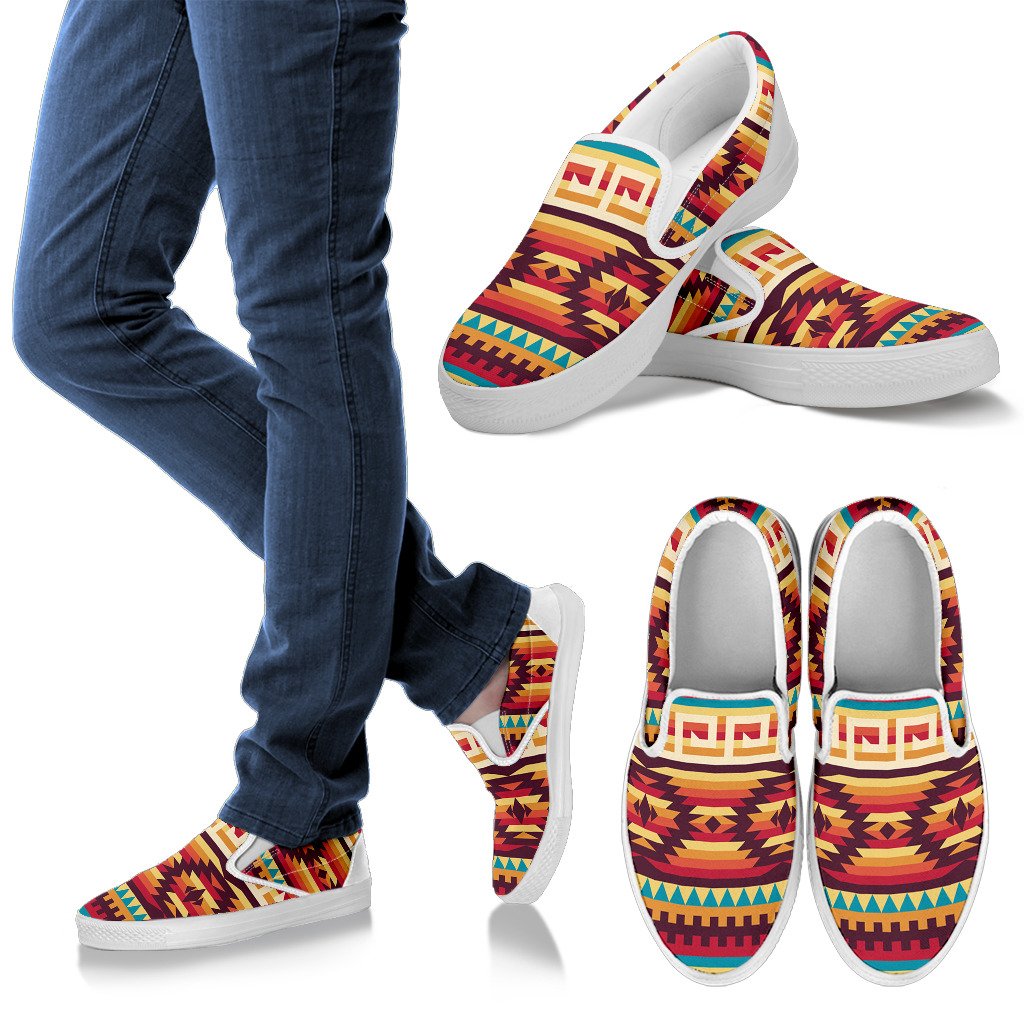 Tribal Aztec Vintage Women Slip On Shoes