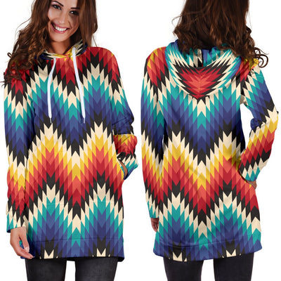 Tribal Aztec Women Hoodie Dress