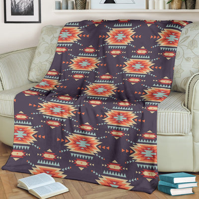 Tribal Indians Aztec Fleece Blanket