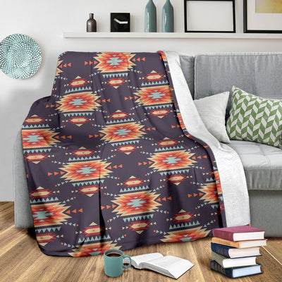 Tribal Indians Aztec Fleece Blanket