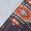 Tribal Indians Aztec Fleece Blanket