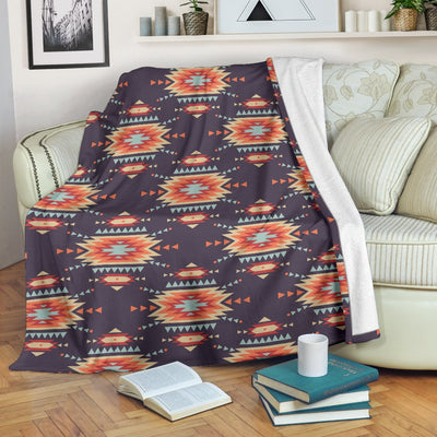 Tribal Indians Aztec Fleece Blanket